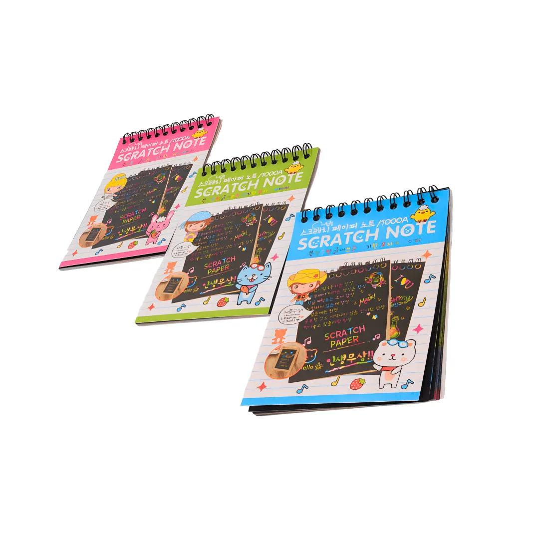 Set of 3 Small Kids Scratch Notebooks