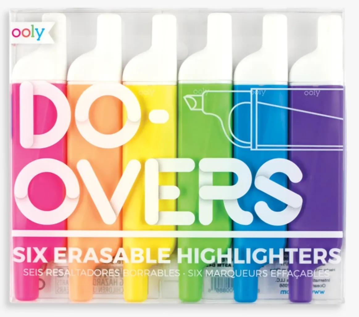 Set of 6 Erasable Highlighters