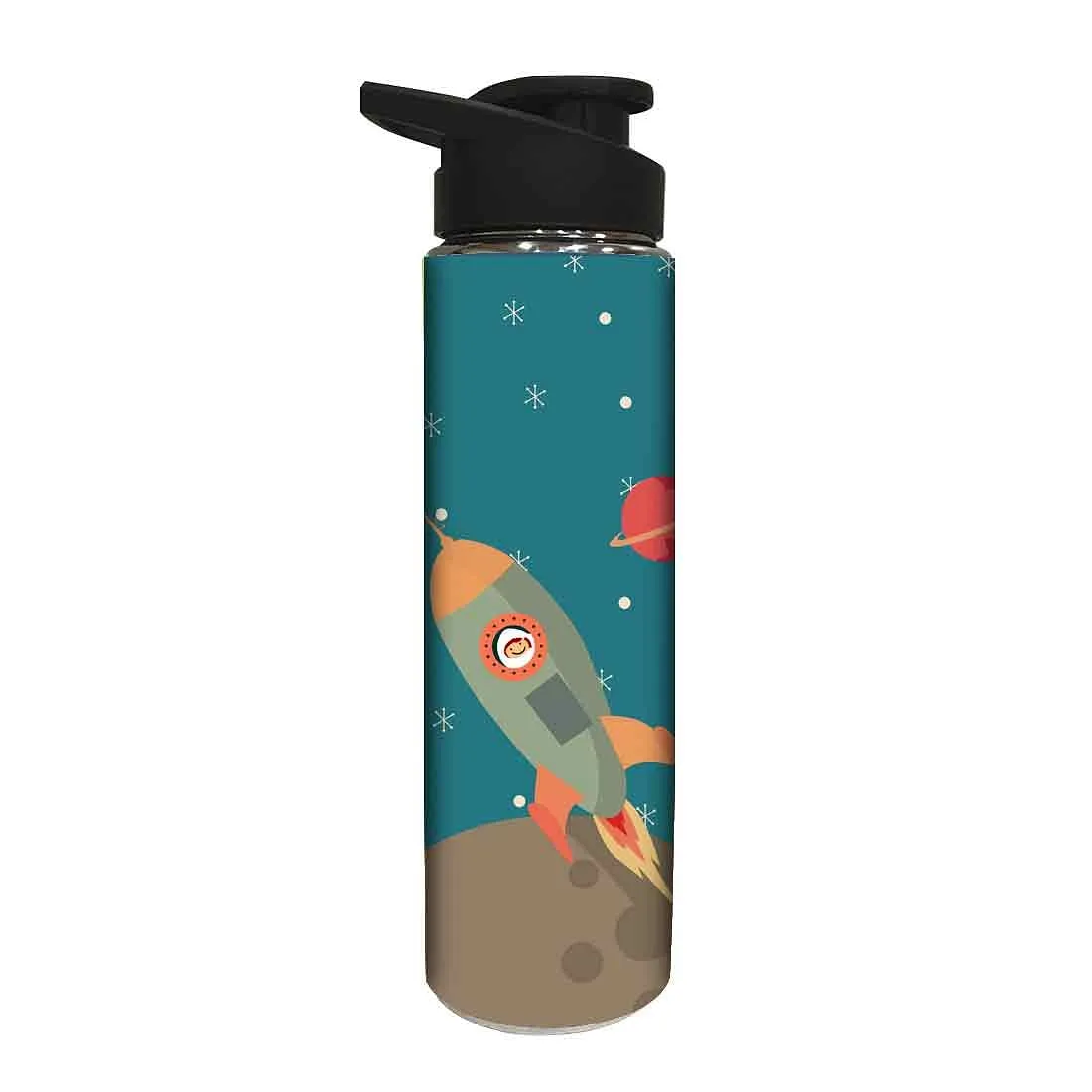 Sipper Steel Cycling Water Bottle for Kids - Spacecraft