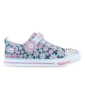 Skechers Kids' Denim Multi Sparkle Lite Super Blooms