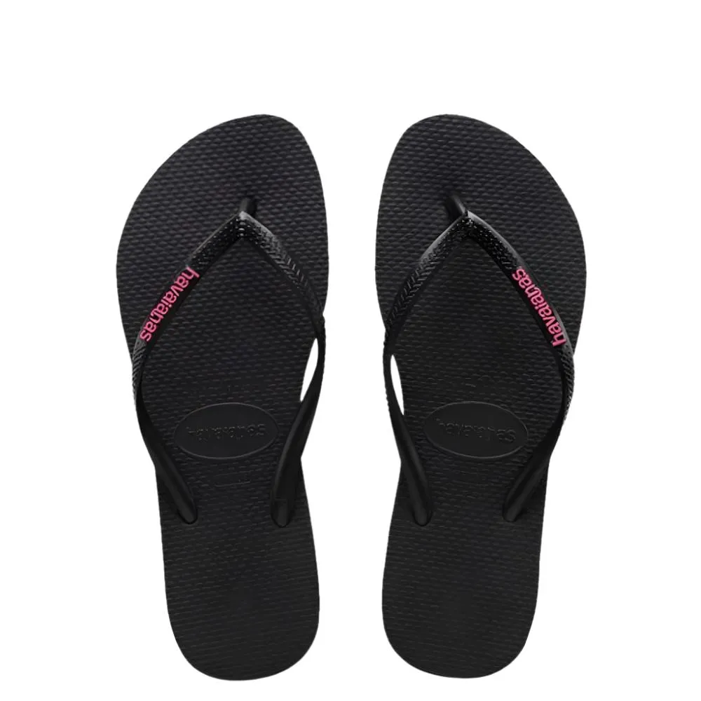 Slim Rubber Logo Thongs - Kids