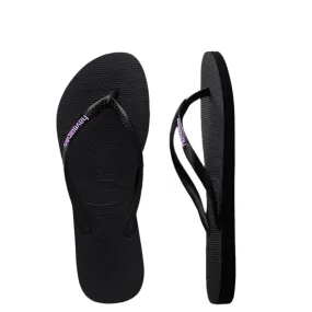 Slim Rubber Logo Thongs - Kids