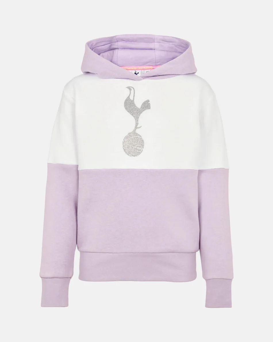 Spurs Kids Colour Block Purple Hoodie