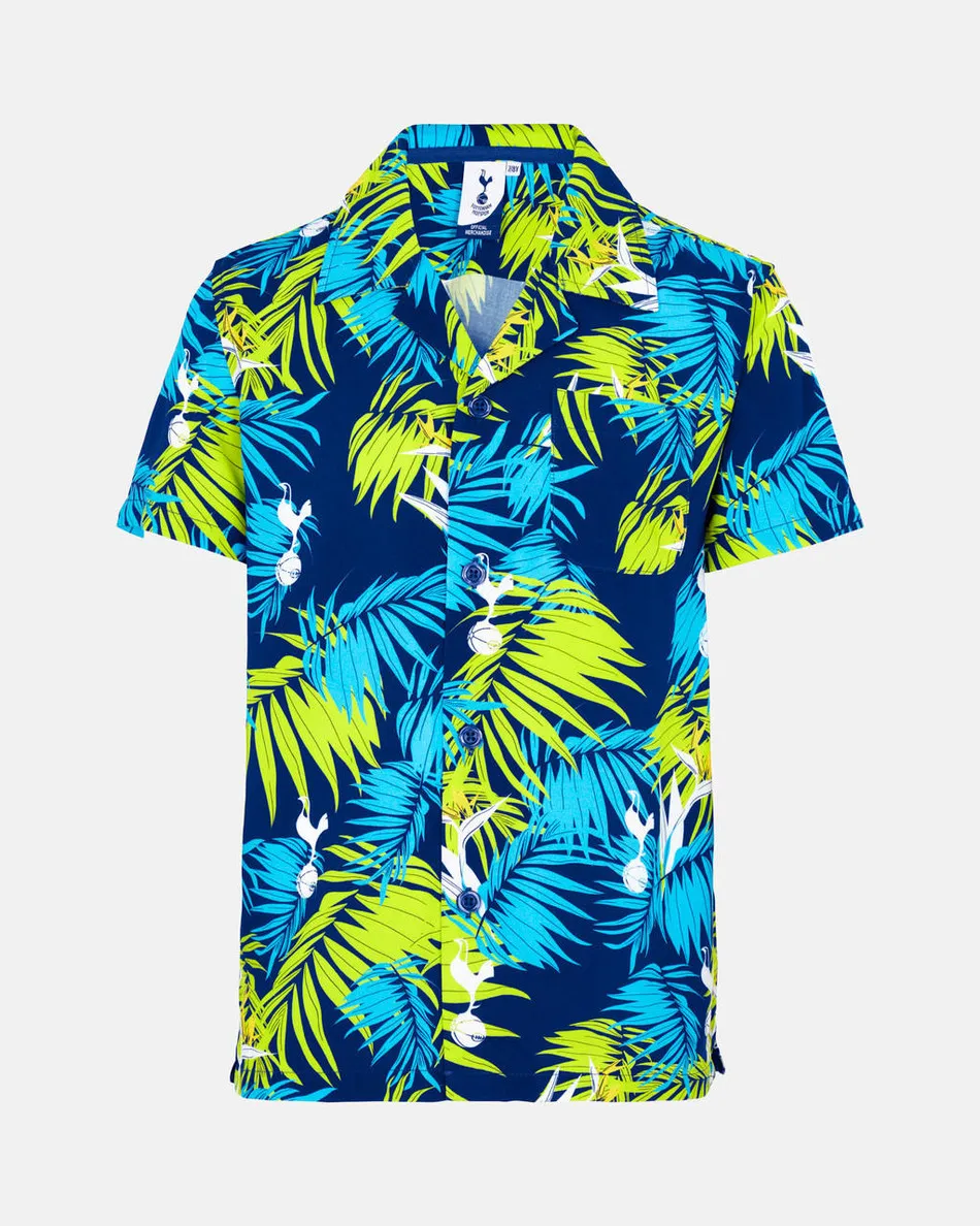 Spurs Kids Hawaiian Print Shirt