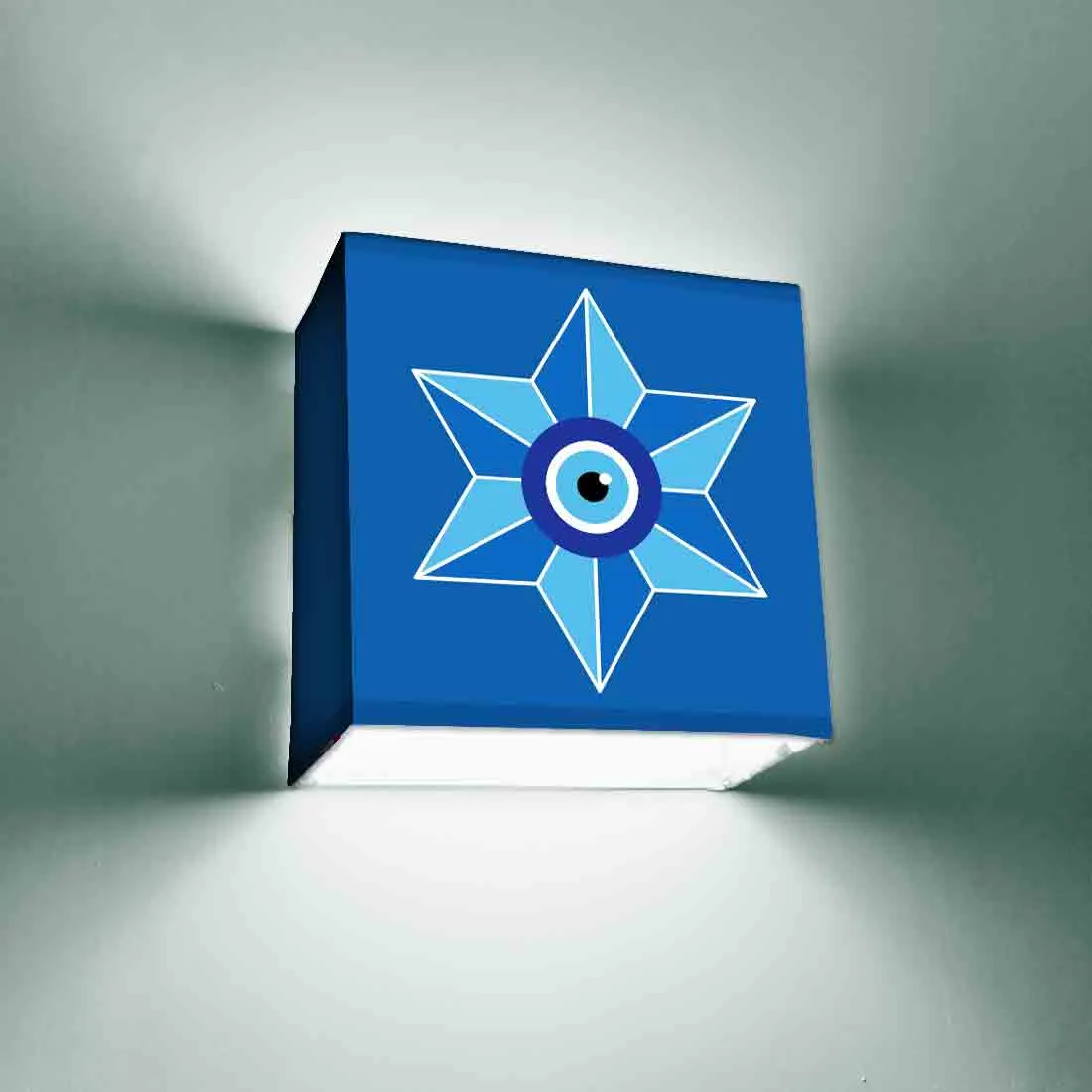 Square Shape Night Wall Lamp for Living Room Kids Bedroom - Evil Eye Protector