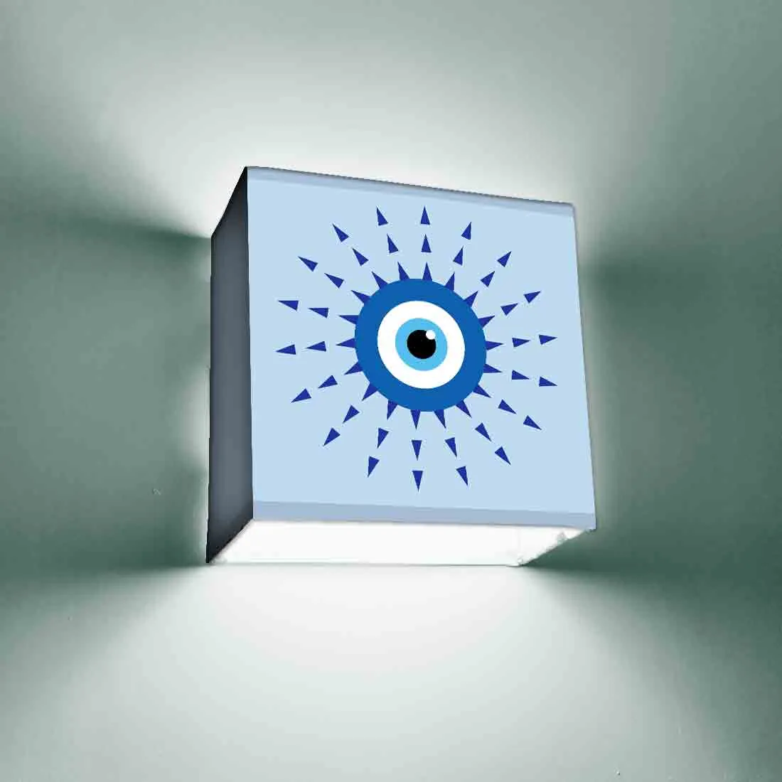 Square Shape Night Wall Lamp for Living Room Kids Bedroom - Evil Eye Protector