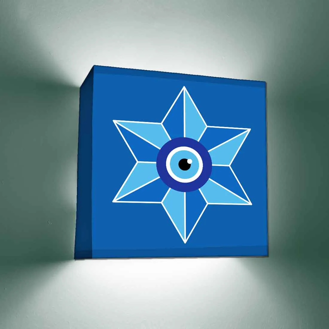 Square Shape Night Wall Lamp for Living Room Kids Bedroom - Evil Eye Protector