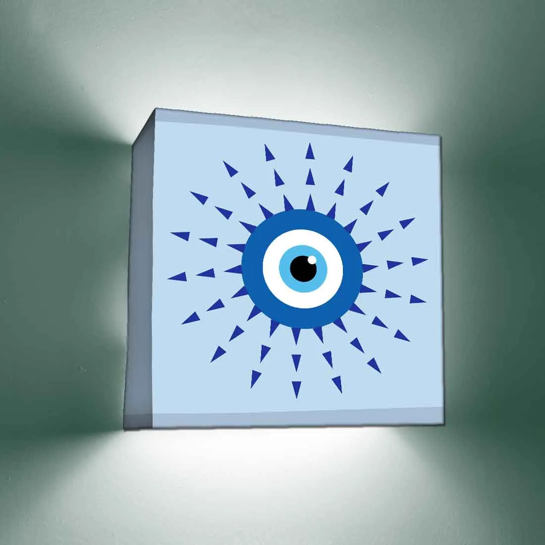 Square Shape Night Wall Lamp for Living Room Kids Bedroom - Evil Eye Protector