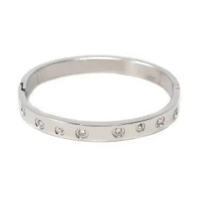 Stainless Steel Kids Bangle with CZ