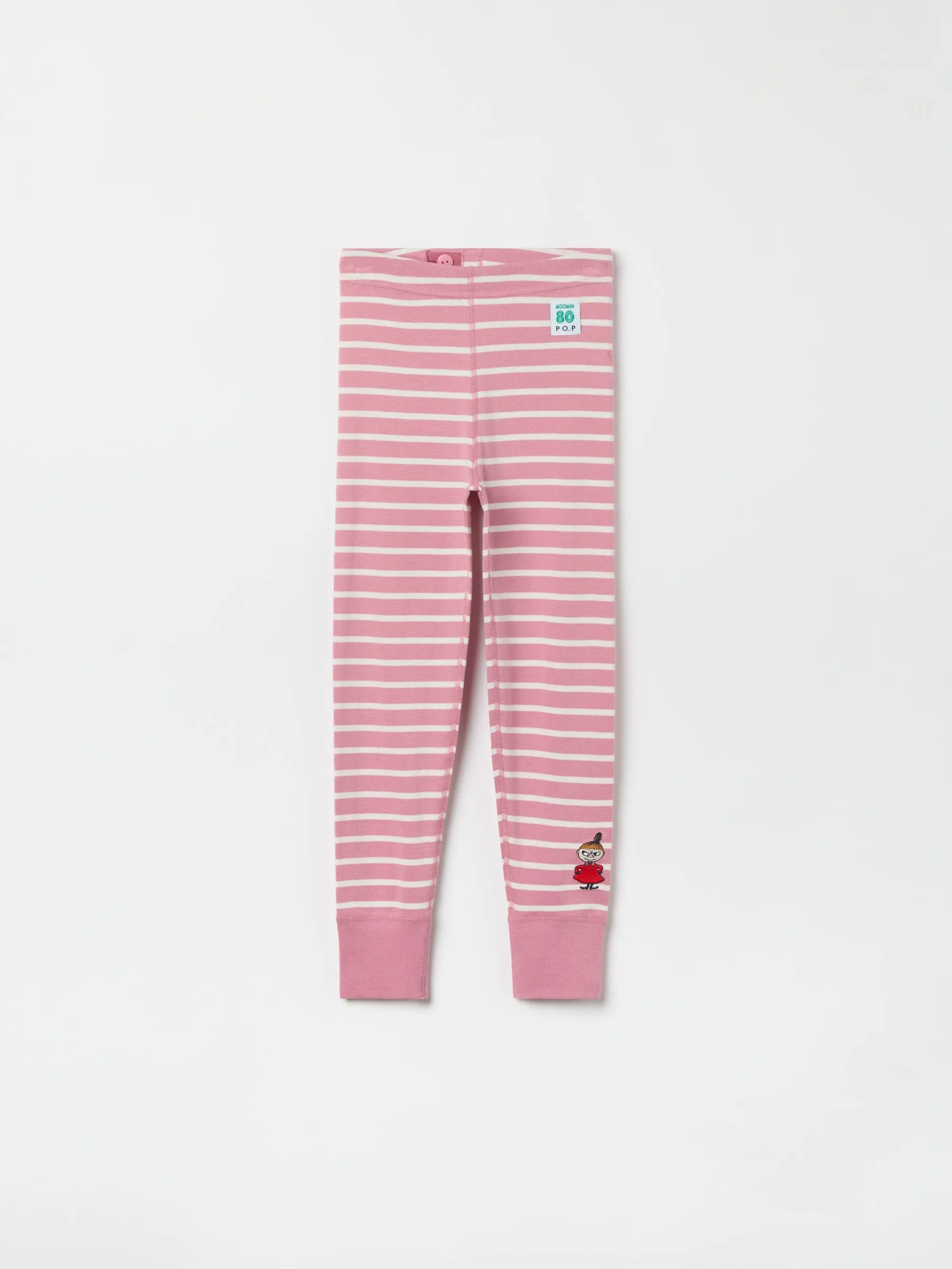 Stripe Moomin Appliqué Kids leggings