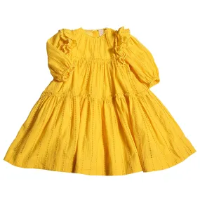 Yellow Tiered Dress for Kids