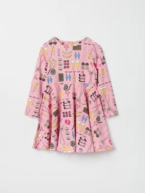 Sweet Treats Print Kids Dress