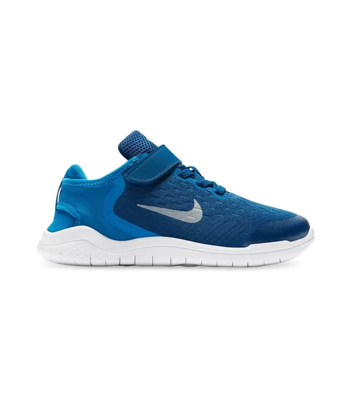 Kids Team Royal White Photo Blue Nike Free Run 2018 (PS)