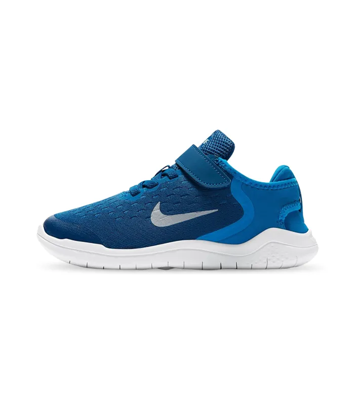 Kids Team Royal White Photo Blue Nike Free Run 2018 (PS)