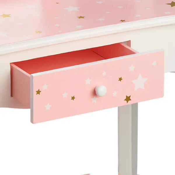 Teamson Kids Teamson Kids Wooden Twinkle Star 2-pc. Vanity, Pink/Gold/White