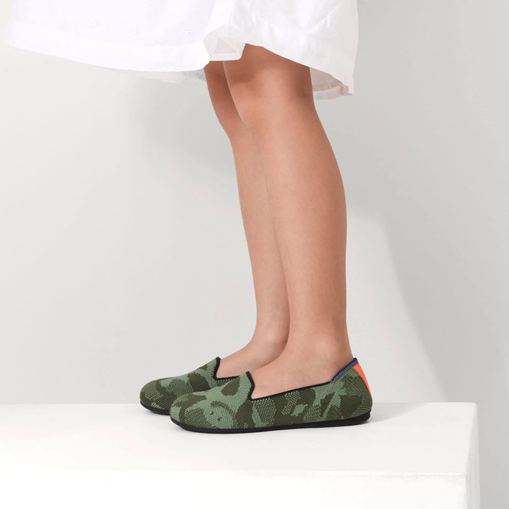 The Kids Loafer in Olive Camo