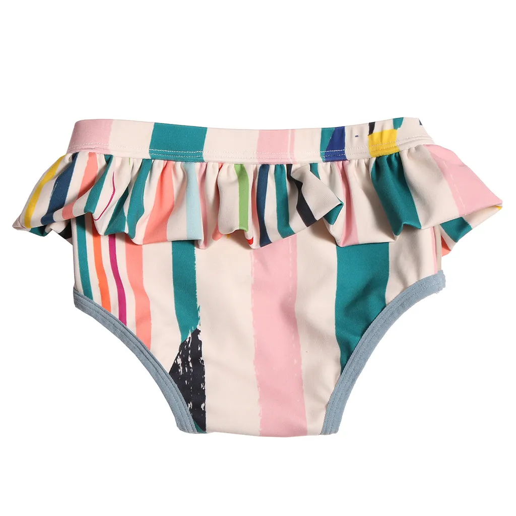 Tia Cibani Kids Baby Clementine Swim Bottoms - Rainbow Stripes