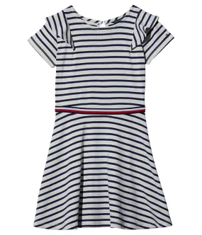 Tommy Hilfiger Girls' Striped Ruffle Dress