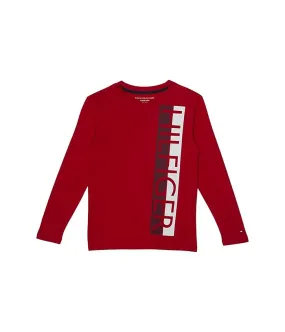 Tommy Hilfiger Kids Split Hilfiger Long Sleeve Tee (Big Kids)