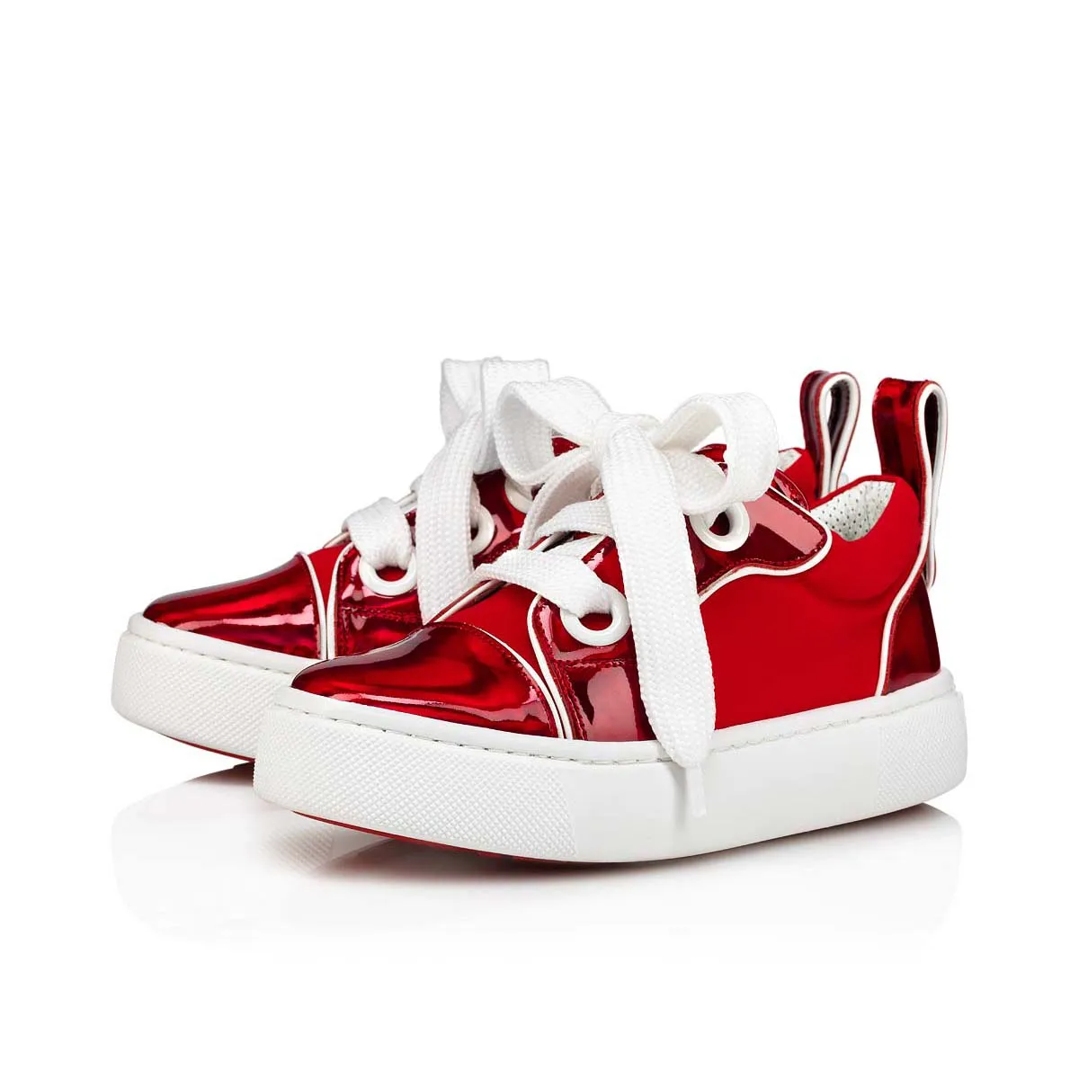 Toy Toy Low-top sneakers - Patent calf Psychic and neoprene - Loubi - Kids