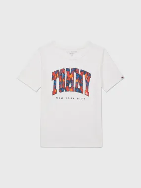 Tropical Varsity Tee (Kids) - Fresh White