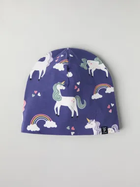 Unicorn Print Kids Beanie Hat