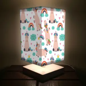 Unicorn Table Lamp for Kids Room Rainbow