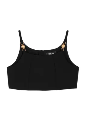 VERSACE KIDS Cropped jersey top  -                         -                     -                