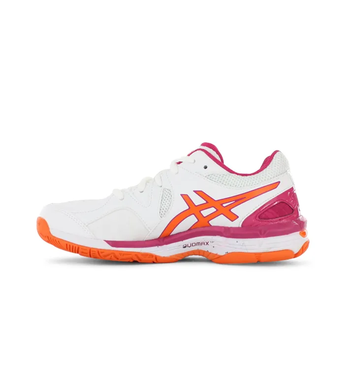 asics gel-netburner super 7 gs kids white orange