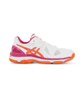 asics gel-netburner super 7 gs kids white orange