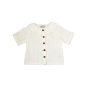 Karibou Kids White Sailboat Ruffle Top