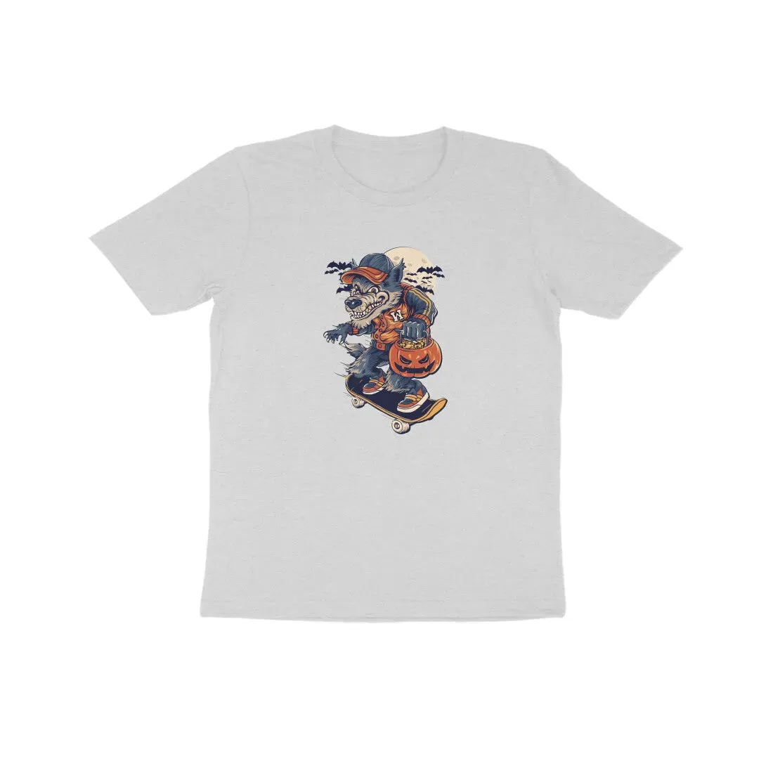 Wolf Graphic Print Cotton Half Sleeves T-shirt for Kids