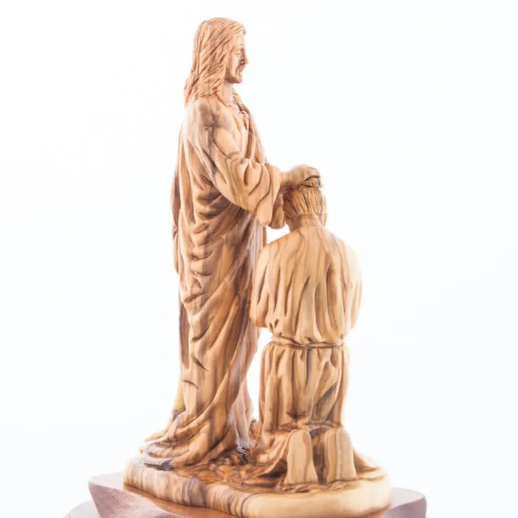 9.4 Wood Carving of Jesus Christ Blessing Disciple