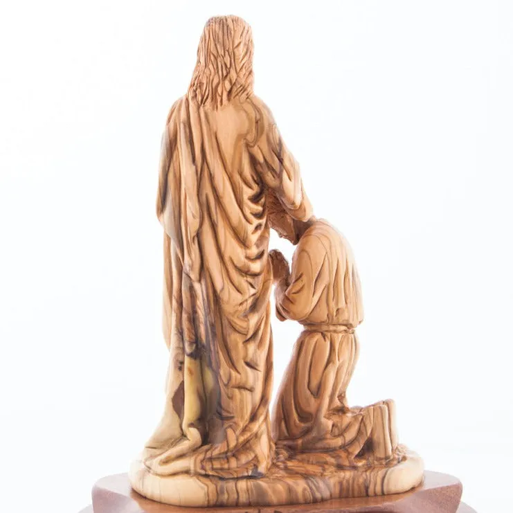 9.4 Wood Carving of Jesus Christ Blessing Disciple