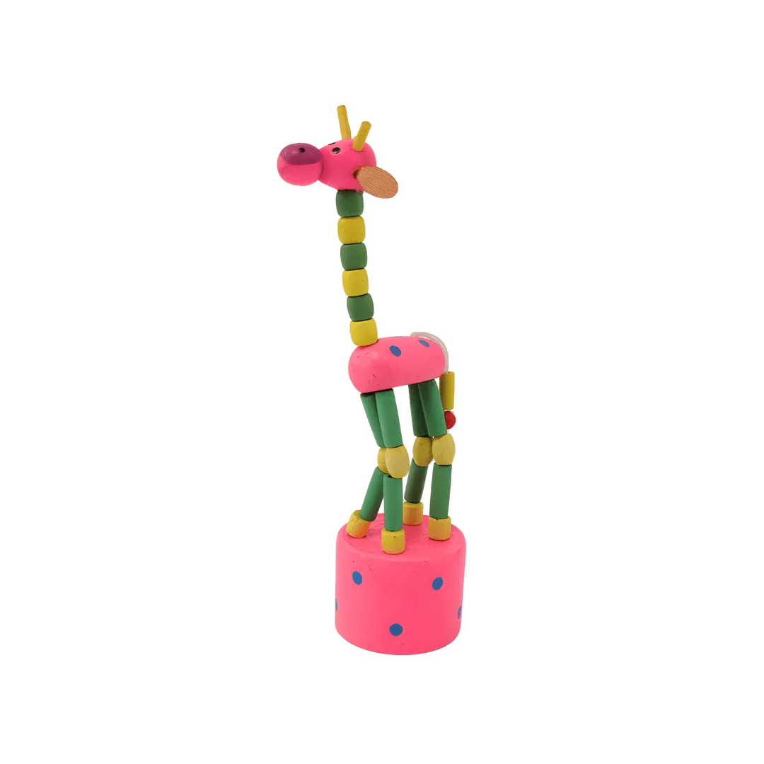 Handmade Wooden Dancing Giraffe Toy for Children