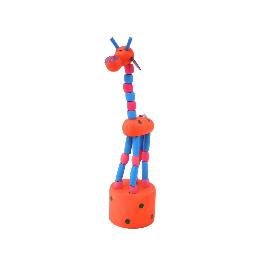 Handmade Wooden Dancing Giraffe Toy for Children