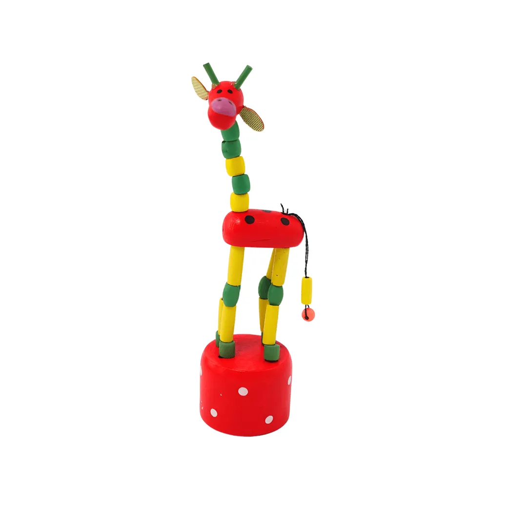 Handmade Wooden Dancing Giraffe Toy for Children