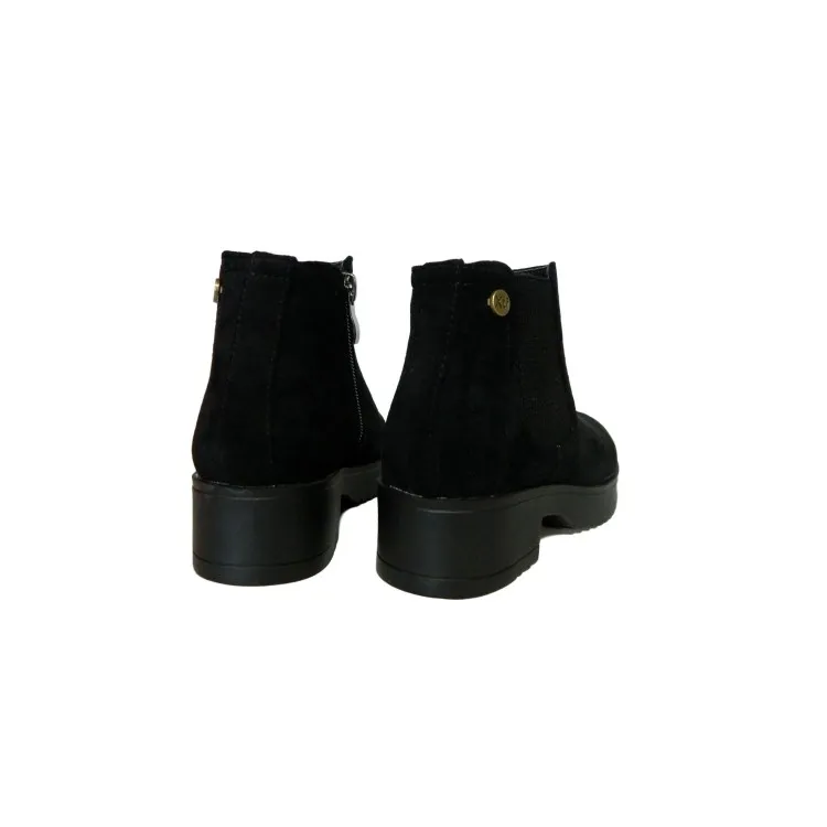 Black Suede XTI Kids 57372 Girls Booties