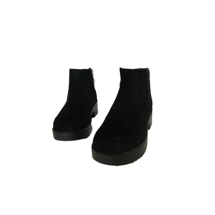 Black Suede XTI Kids 57372 Girls Booties