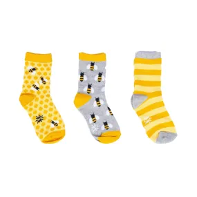 Three Pairs of Youth Bee's Knees Crew Socks