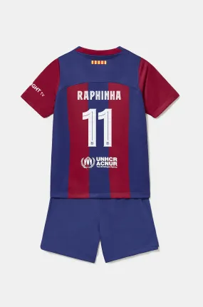 FC Barcelona Home Kit 23/24 for Younger Kids - RAPHINHA